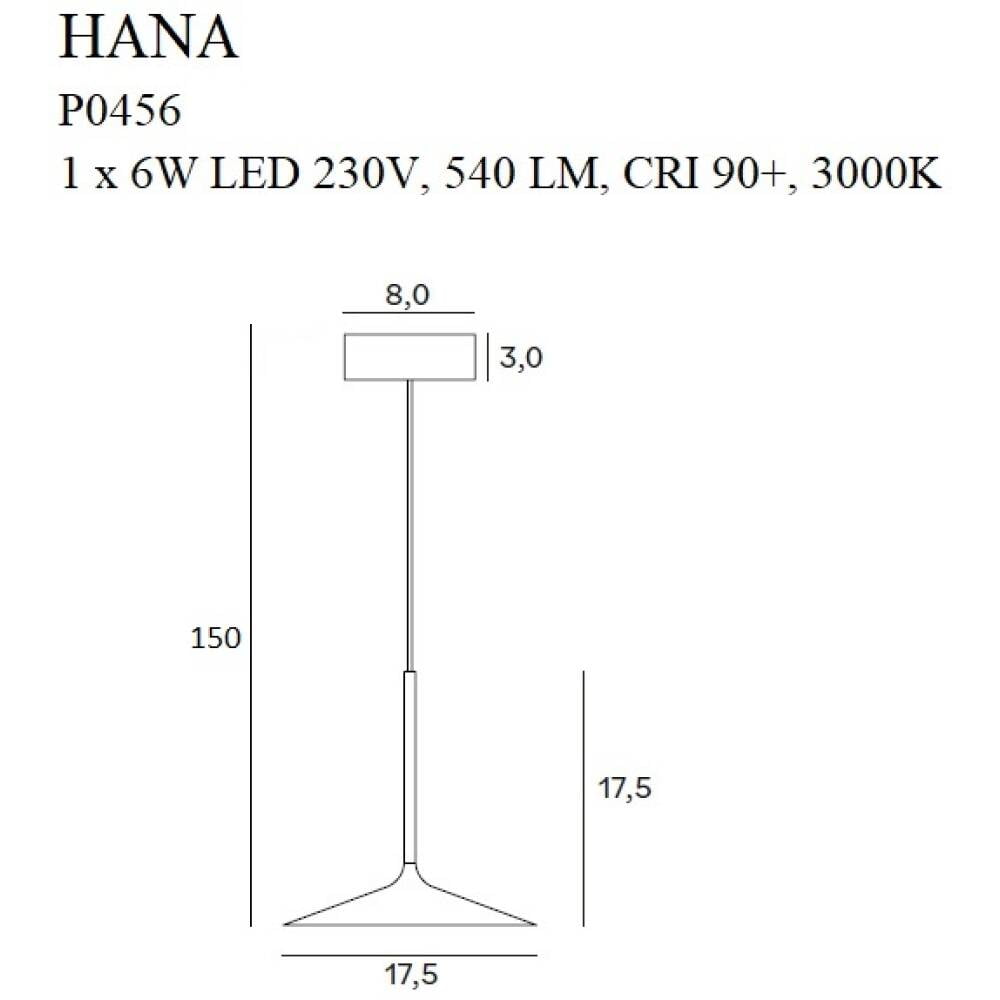 Pakabinamas šviestuvas HANA P0456, Lima Design, Pakabinami šviestuvai, Pakabinamas šviestuvas HANA P0456