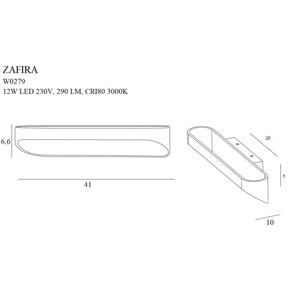 Sieninis šviestuvas
 ZAFIRA12 W0279, Lima Design, MaxLight, Sieninis šviestuvas ZAFIRA12 W0279