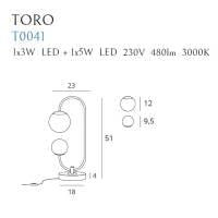 Stalinis šviestuvas
 TORO T0041, Lima Design, MaxLight, Stalinis šviestuvas TORO T0041