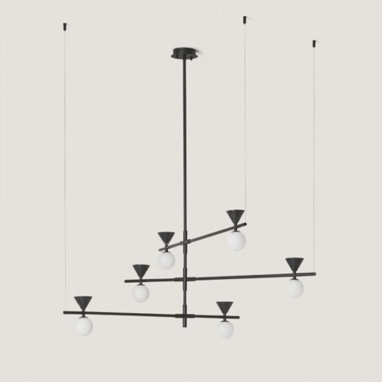 Pakabinamas šviestuvas Oneta L BLACK C1299/6/NEG, Lima Design, Pakabinami šviestuvai, Pakabinamas šviestuvas Oneta L BLACK C1299/6/NEG