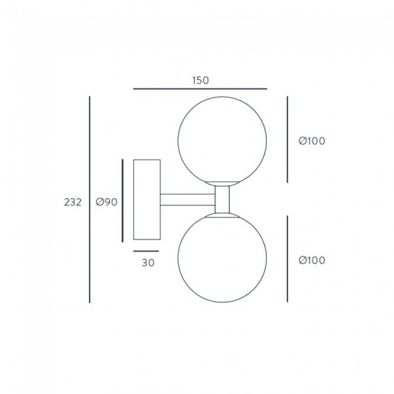 Sieninis šviestuvas DALT A1280/VER, Lima Design, Sieniniai šviestuvai, Sieninis šviestuvas DALT A1280/VER