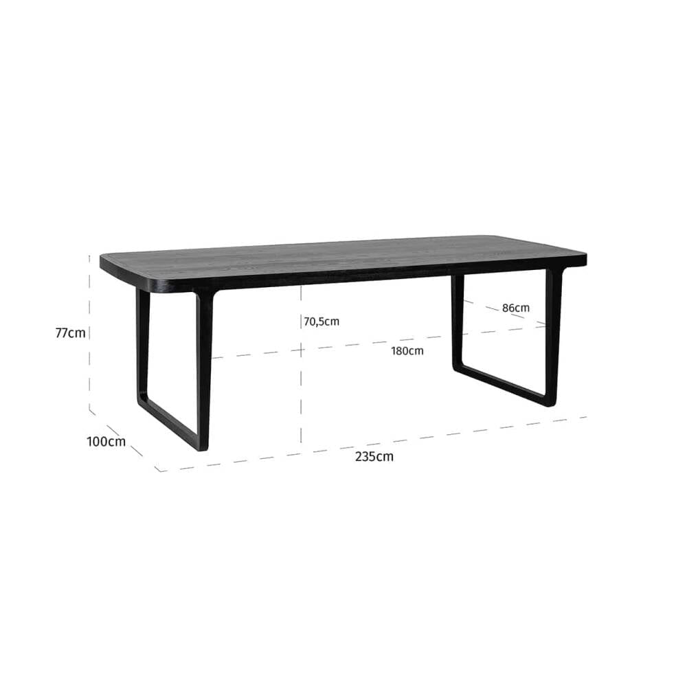 Dining table Monfort 235 (Black), Lima Design, Valgomojo baldai, Dining table Monfort 235 (Black)