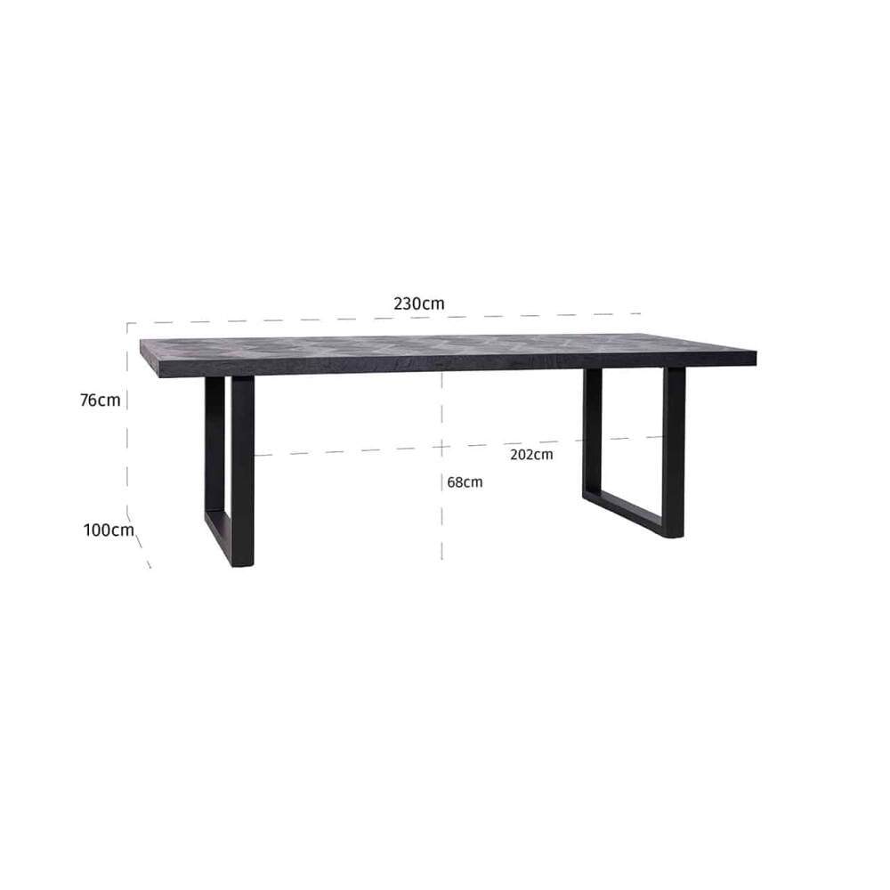 Dining table Blax 230 (Black), Lima Design, Valgomojo baldai, Dining table Blax 230 (Black)