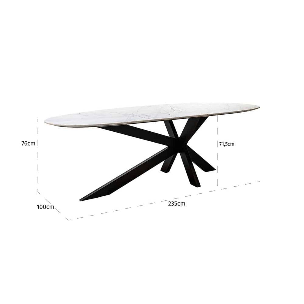 Trocadero white marble dining table, Lima Design, Valgomojo baldai, Trocadero white marble dining table