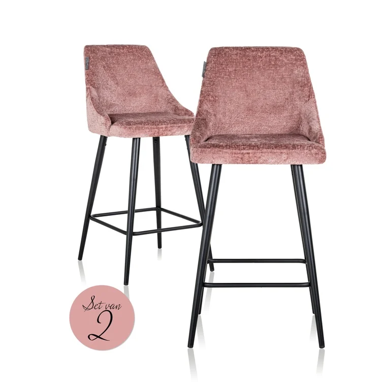Pusbario kėdė Brooke rose chenille 1 Pusbario kėdė Brooke rose chenille (2vnt), Lima Design, Valgomojo baldai, Pusbario kėdė Brooke rose chenille (2vnt)