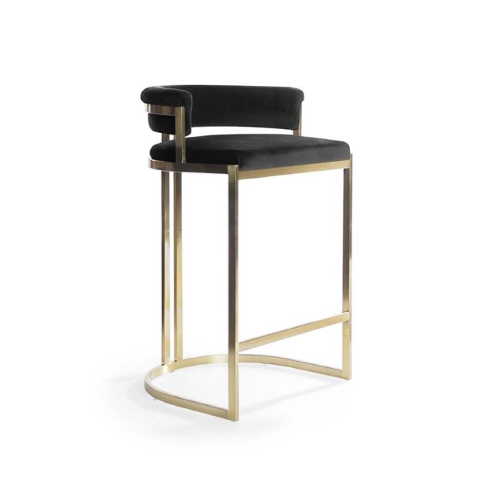 Pusbario kėdė Vegas juoda/šlifuoto aukso, Lima Design, Valgomojo baldai, Pusbario kėdė Vegas juoda/šlifuoto aukso