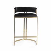 Pusbario kėdė Vegas juoda/šlifuoto aukso, Lima Design, Valgomojo baldai, Pusbario kėdė Vegas juoda/šlifuoto aukso