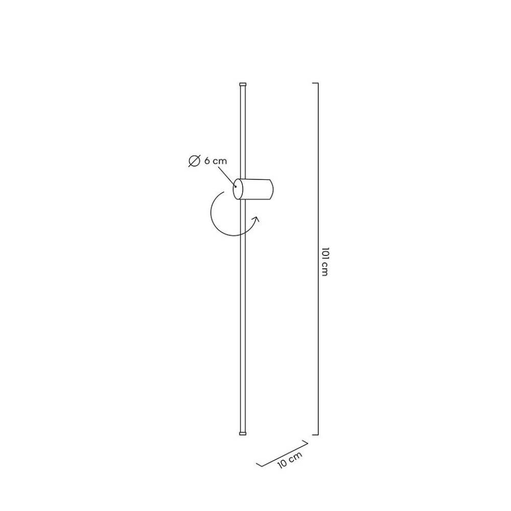 Sieninis šviestuvas OMBRE 100, Lima Design, Sieniniai šviestuvai,
