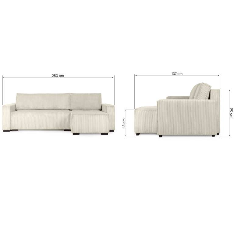 Minkštas kampas su miegojimo funkcija Smart, Lima Design, Sofos - lovos,