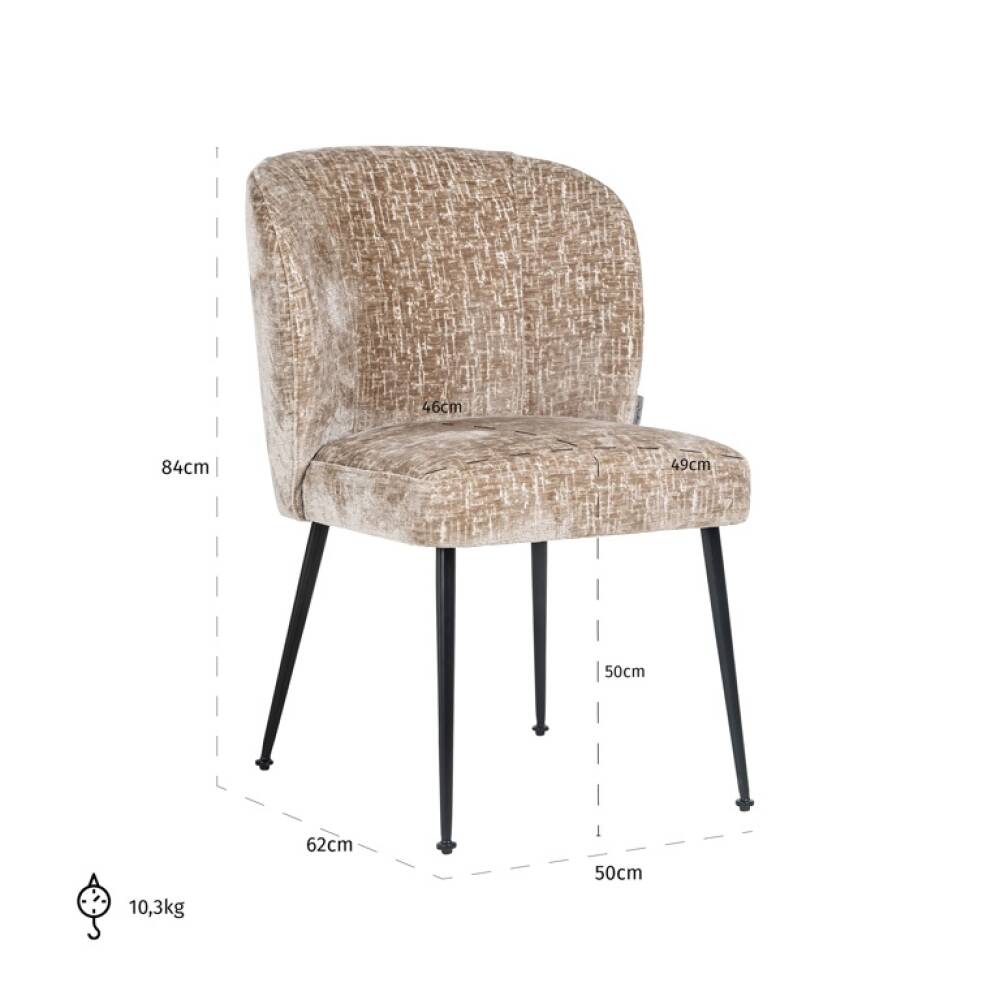 Valgomojo kėdė FALLON Shitake Island, Lima Design, Richmond interiors,