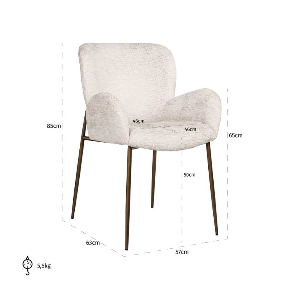 Valgomojo kėdė | Krėslas Amber cream, Lima Design, Prekiniai ženklai, Richmond interiors,
