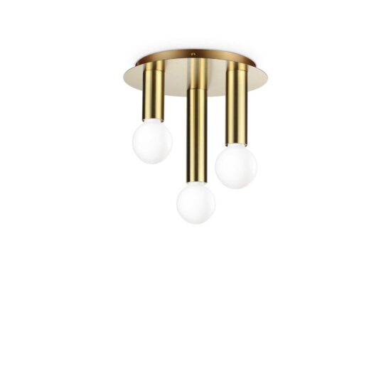 Lubinis šviestuvas PETIT PL3 žalvario spalvos, 301525, Lima Design, Ideal Lux,
