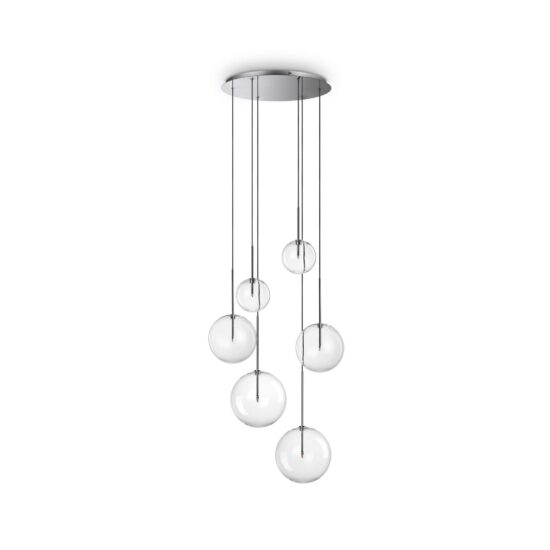 Pakabinamas šviestuvas Equinoxe SP6 chromo spalvos, 317250, Lima Design, Ideal Lux,