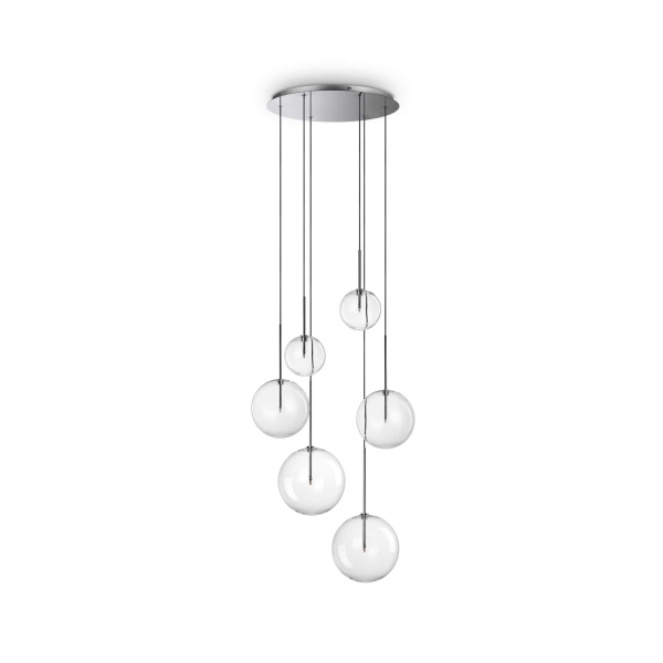 Pakabinamas šviestuvas Equinoxe SP6 chromo spalvos, 317250, Lima Design, Ideal Lux,