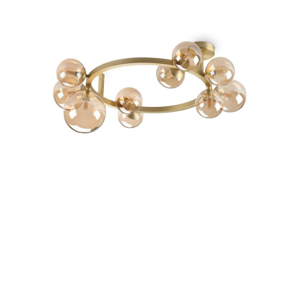 Lubinis šviestuvas Perlage PL10 gintaro spalvos, 327808, Lima Design, Ideal Lux,