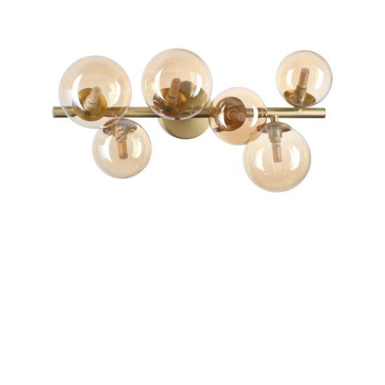 Lubinis | sieninis šviestuvas Perlage PL6 gintaro spalvos, 327822, Lima Design, Ideal Lux,