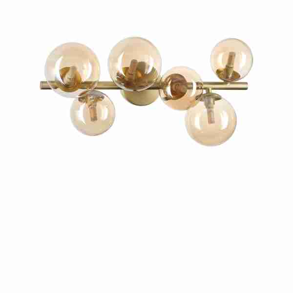 Lubinis | sieninis šviestuvas Perlage PL6 gintaro spalvos, 327822, Lima Design, Ideal Lux,