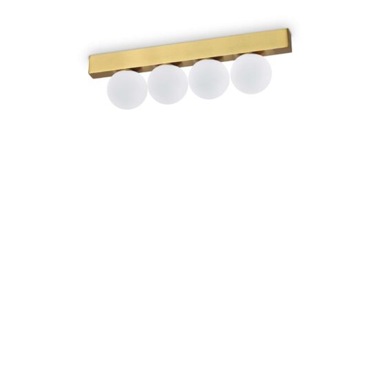 Lubinis LED šviestuvas PING PONG PL4 12W žalvario spalvos, 328249, Lima Design, Ideal Lux,