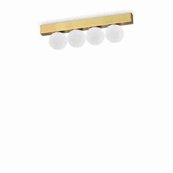 Lubinis LED šviestuvas PING PONG PL4 12W žalvario spalvos, 328249, Lima Design, Ideal Lux,