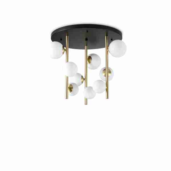 Lubinis šviestuvas Perlage PL9 žalvario spalvos, 328423, Lima Design, Ideal Lux,