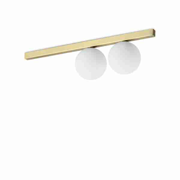 Lubinis | sieninis šviestuvas BINOMIO PL2 žalvario spalvos, 328447, Lima Design, Ideal Lux,