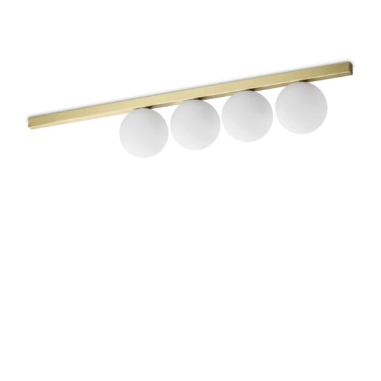 Lubinis | sieninis šviestuvas BINOMIO PL4 žalvario spalvos, 328461, Lima Design, Ideal Lux,