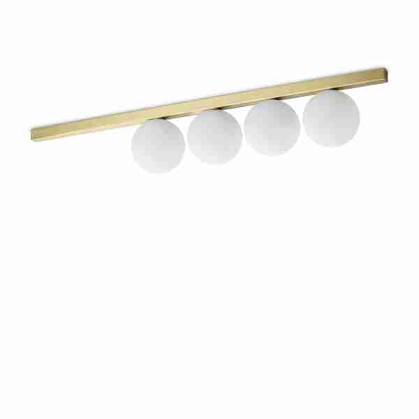 Lubinis | sieninis šviestuvas BINOMIO PL4 žalvario spalvos, 328461, Lima Design, Ideal Lux,