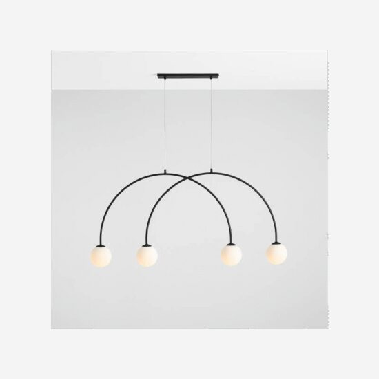 PAKABINAMAS ŠVIESTUVAS LEA 4 L130 JUODAS, 1100L1_S, Lima Design, Aldex,