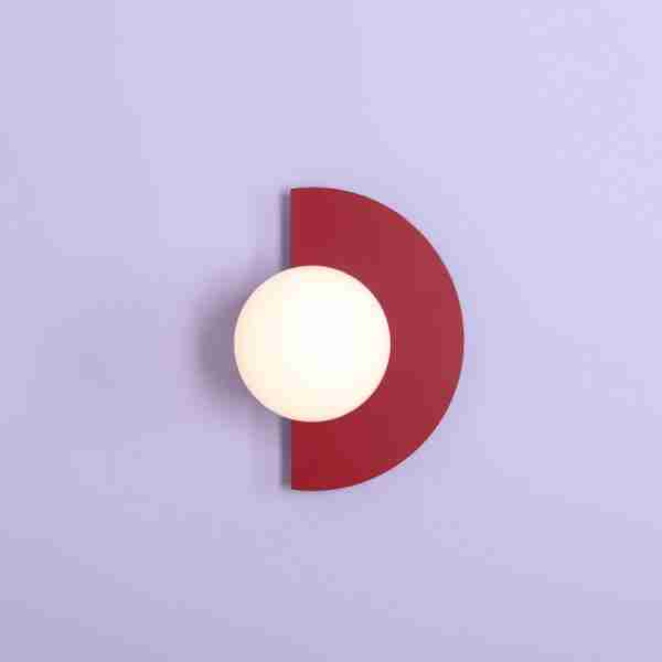 SIENINIS ŠVIESTUVAS LOOP RAUDONAS, 1125C15, Lima Design, Aldex,