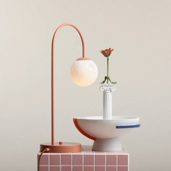 STALINIS ŠVIESTUVAS UNA KORALINĖS SPALVOS, 1116B11, Lima Design, Aldex,
