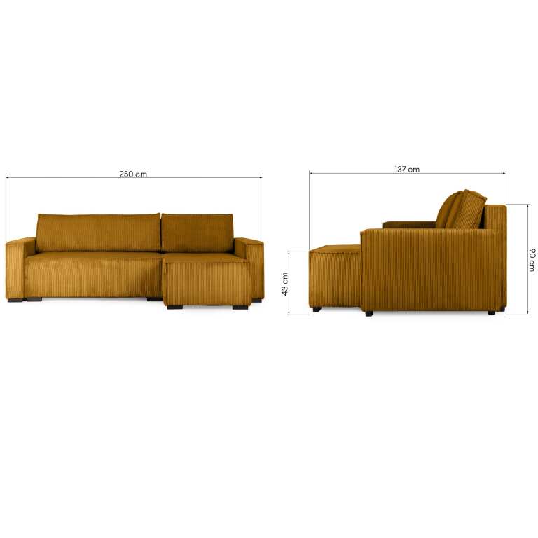 Minkštas kampas su miegojimo funkcija Smart, Lima Design, Sofos - lovos,