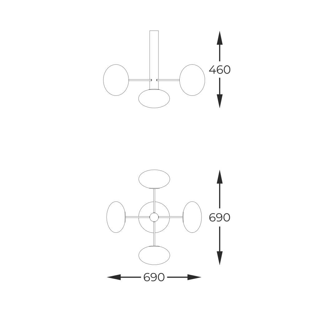 Lubinis šviestuvas OMI 1198, Lima Design, Lubiniai šviestuvai,