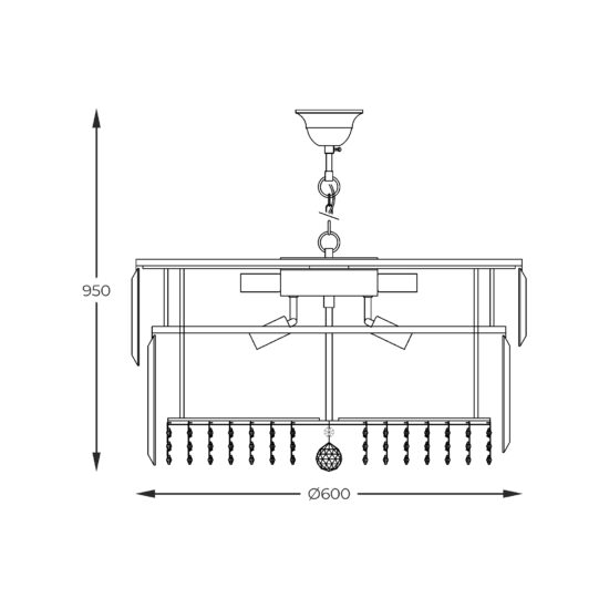 Pakabinamas šviestuvas CAMILLE 19101/16, Lima Design, Pakabinami šviestuvai,