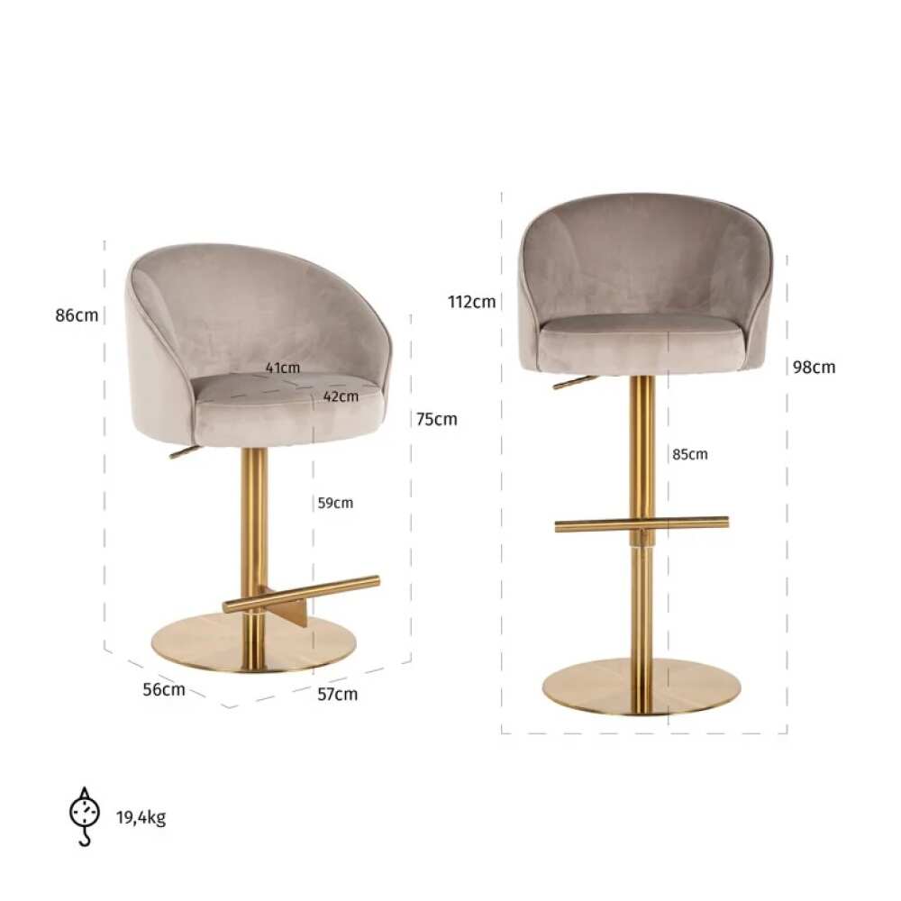 Pusbario kėdė Zabi (Kopija), Lima Design, Negrąžinami baldai,