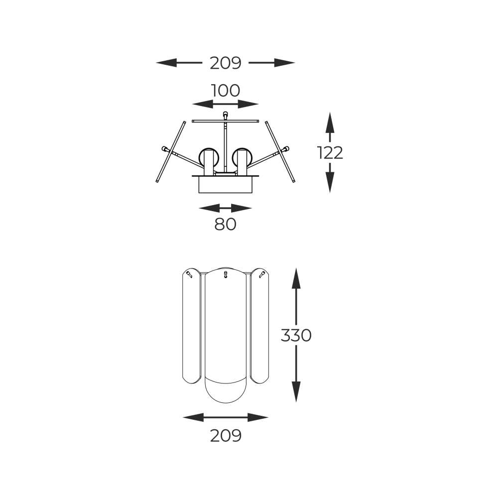 Sieninis šviestuvas NIRA MB3523-2-EGN, Lima Design, Sieniniai šviestuvai,