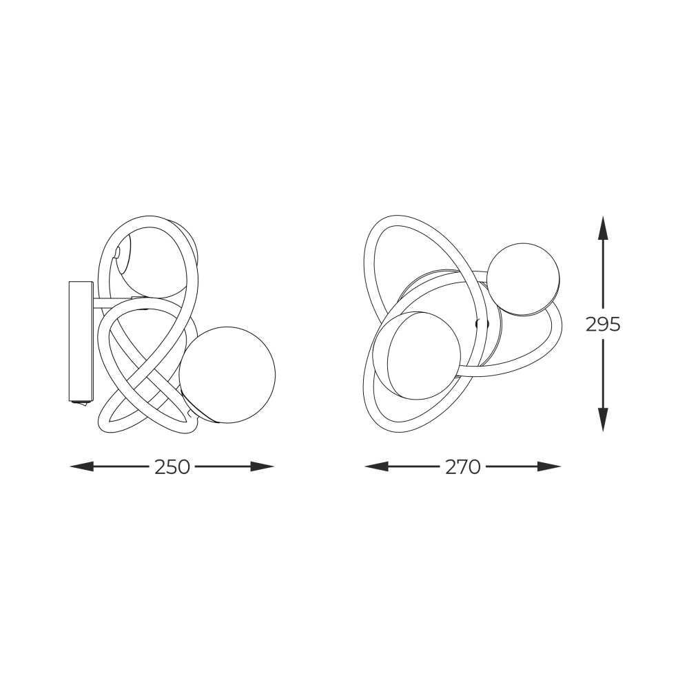 Sieninis šviestuvas ARLON MB4922-2-EGBDN, Lima Design, Sieniniai šviestuvai,