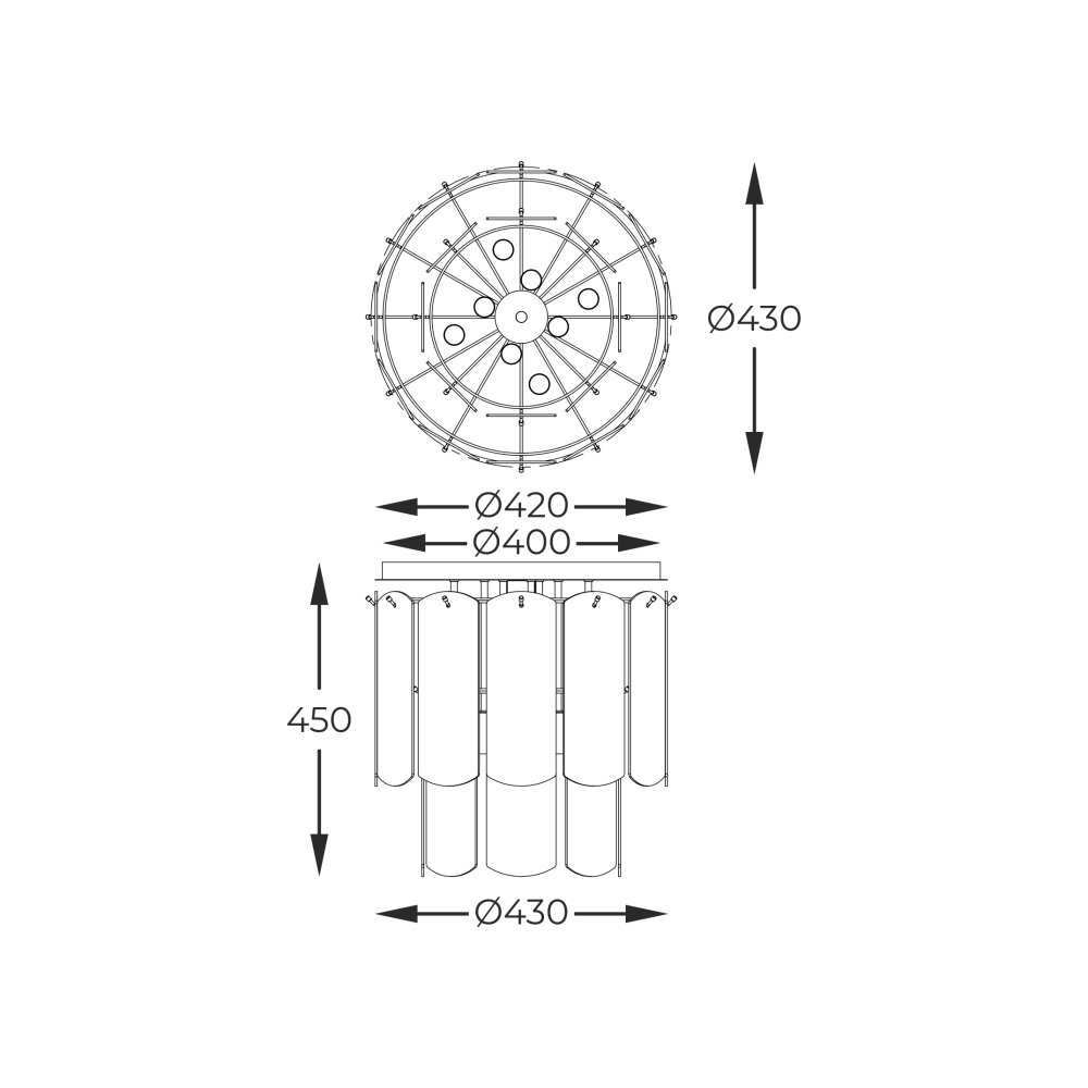 Lubinis šviestuvas NIRA MX3523-8M-EGN, Lima Design, Lubiniai šviestuvai,