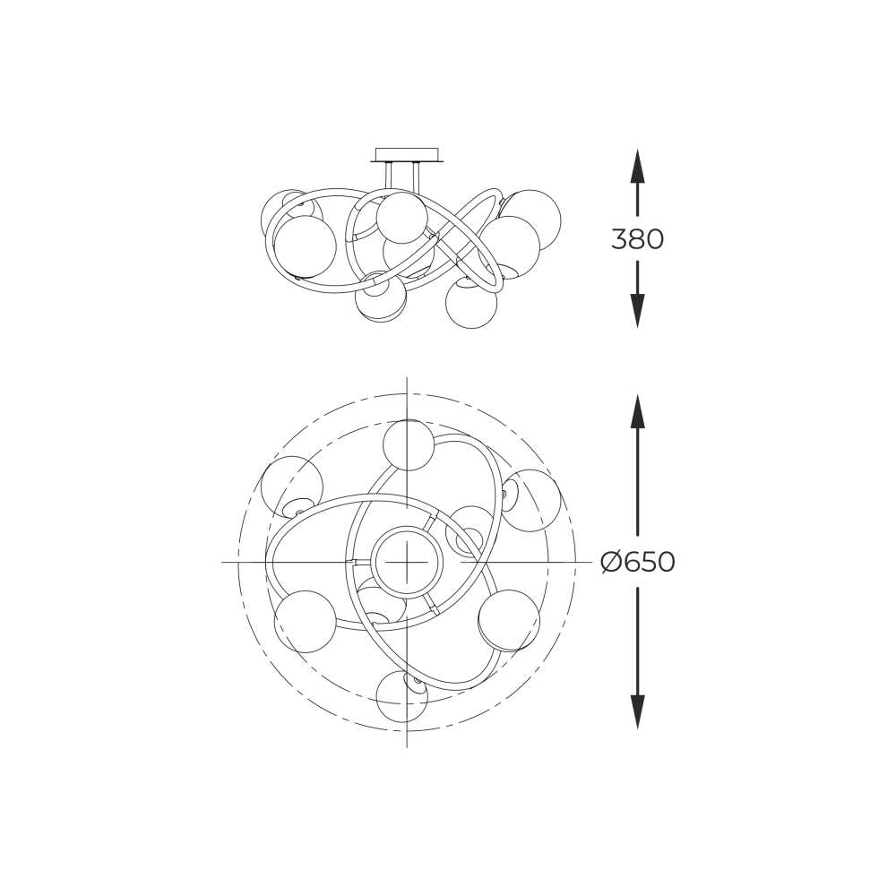 Lubinis šviestuvas NISYRO MX4922-8-EBGN, Lima Design, Lubiniai šviestuvai,