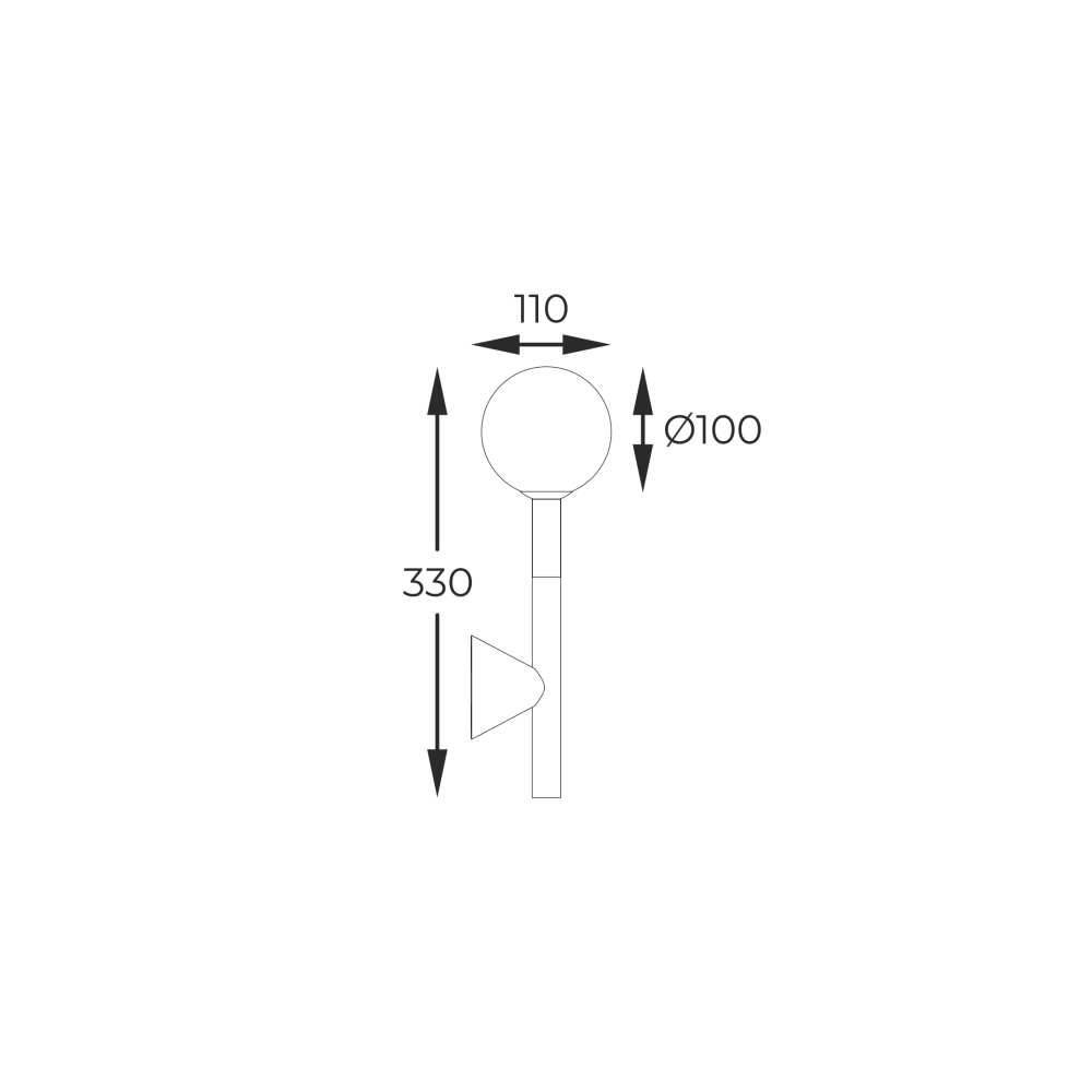 Sieninis šviestuvas ARCTURUS W0574-01B-F7AA, Lima Design, Sieniniai šviestuvai,