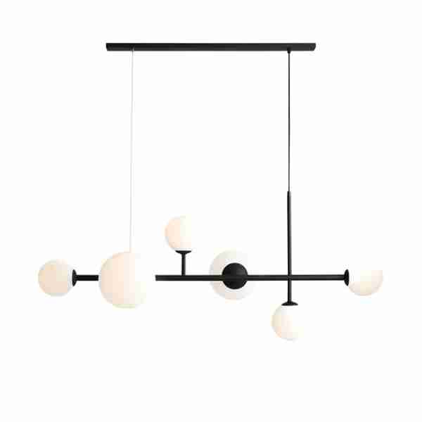 Pakabinamas šviestuvas DIONE 6 BLACK, Lima Design, Šviestuvai, Aldex,