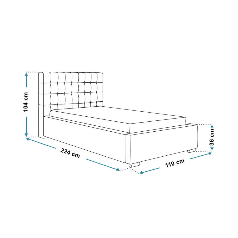 Miegamojo lova Paris 90x200, Lima Design, liminte, Individualiai gaminamas baldas, Miegamojo lova