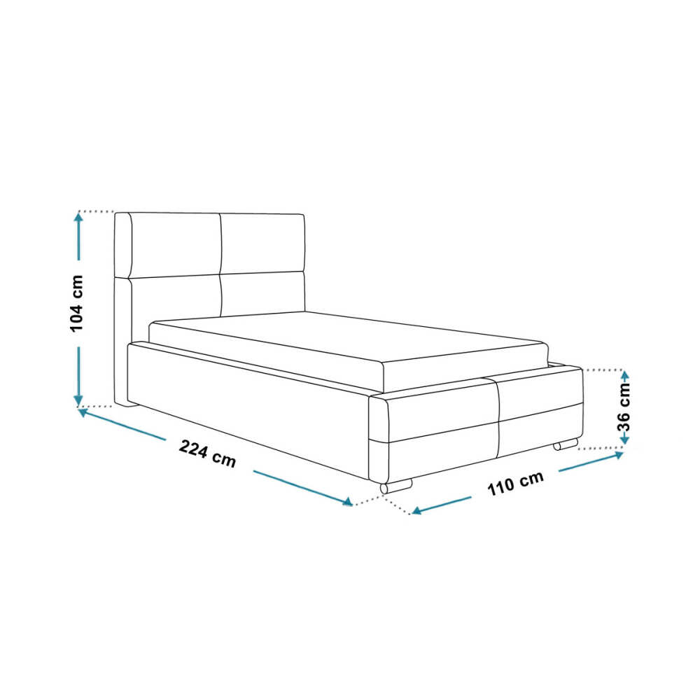 Miegamojo lova Tokyo 90x200, Lima Design, Minkštieji baldai, Individualiai gaminamas baldas, Miegamojo lova