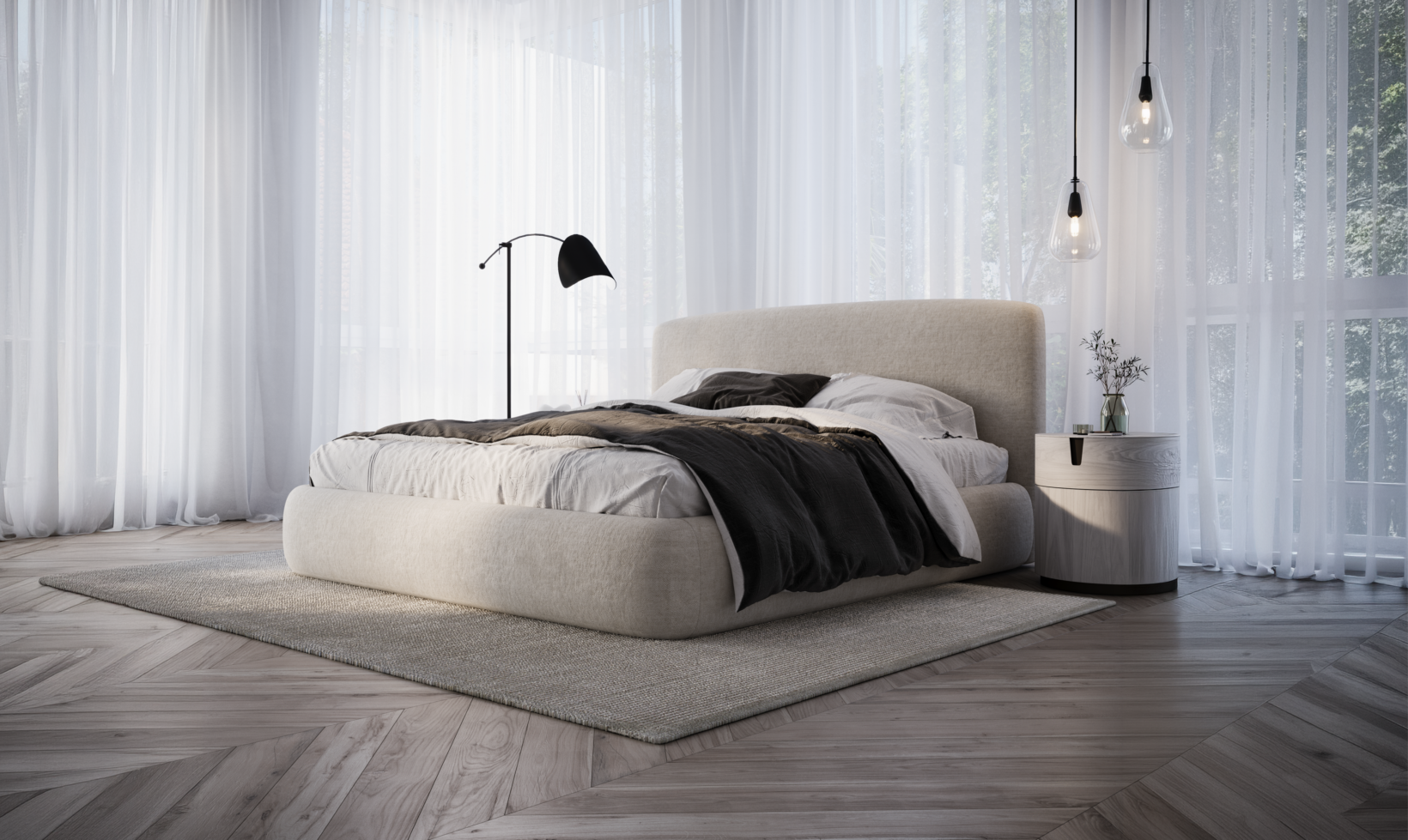 Miegamojo lova DIUN 3 Miegamojo lova DIUN, Lima Design, Minkštieji baldai, comforteo, Miegamojo lova