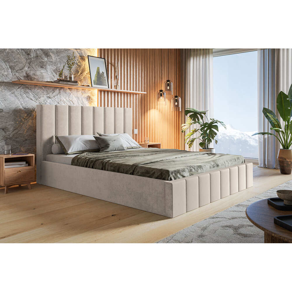 Miegamojo lova NIKA SLIM, Lima Design, liminte, Individualiai gaminamas baldas, Miegamojo lova