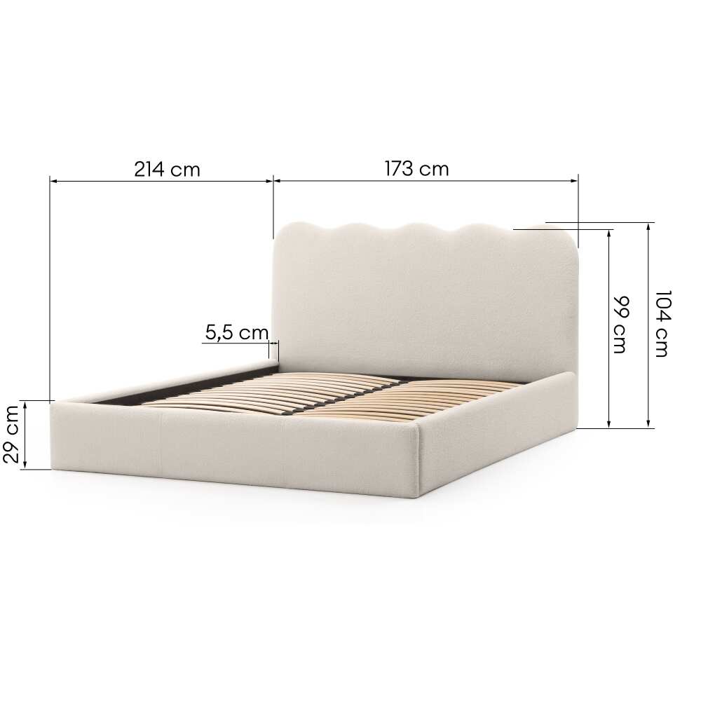 Miegamojo lova Onda 160x200, Lima Design, limts, Individualiai gaminamas baldas, miegamojo lova