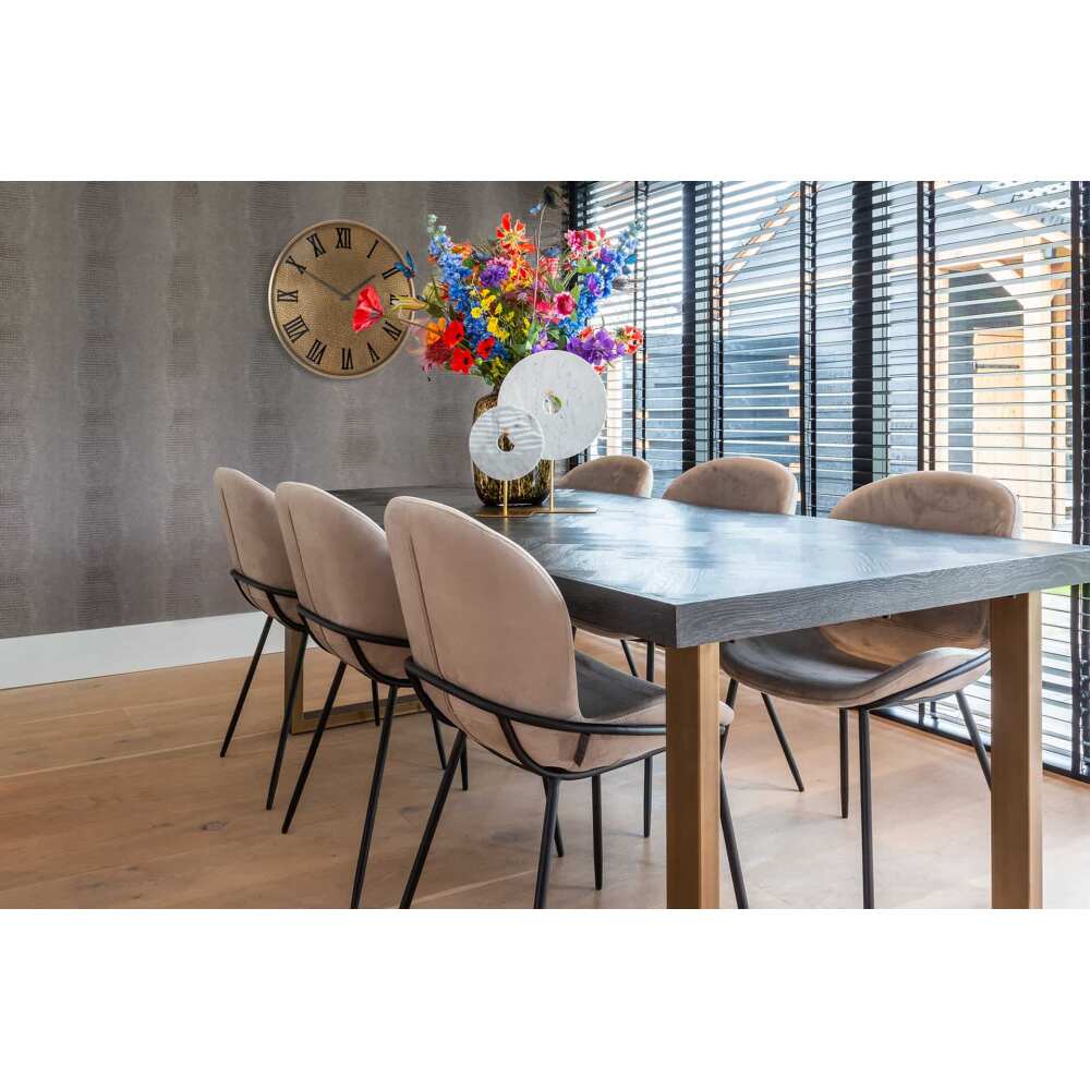 Valgomojo stalas Blackbone žalvaris 220, Lima Design, Richmond interiors, Richmond interiors,