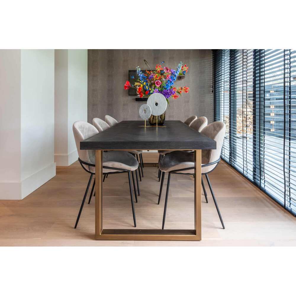 Valgomojo stalas Blackbone žalvaris 220, Lima Design, Richmond interiors, Richmond interiors,