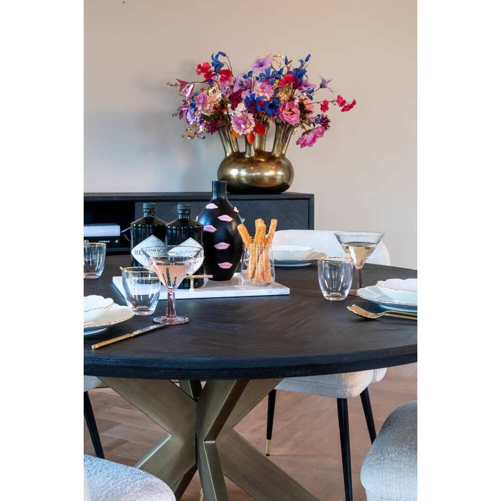 Valgomojo stalas Blackbone žalvaris 140, Lima Design, Richmond interiors, Richmond interiors,