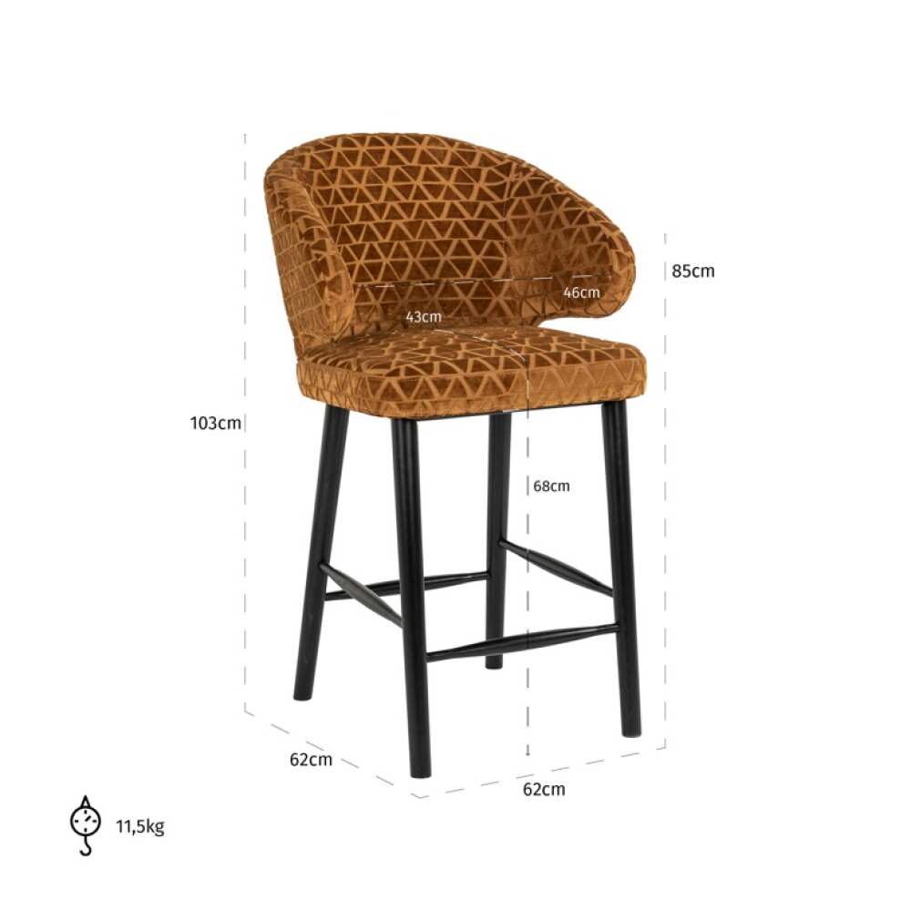 Pusbario kėdė Indigo, Lima Design, Negrąžinami baldai, Richmond interiors, Pusbario kėdė