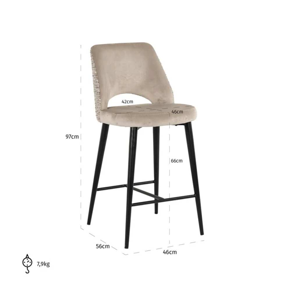 Pusbario kėdė Tabitha, Lima Design, Negrąžinami baldai, Richmond interiors, Pusbario kėdė